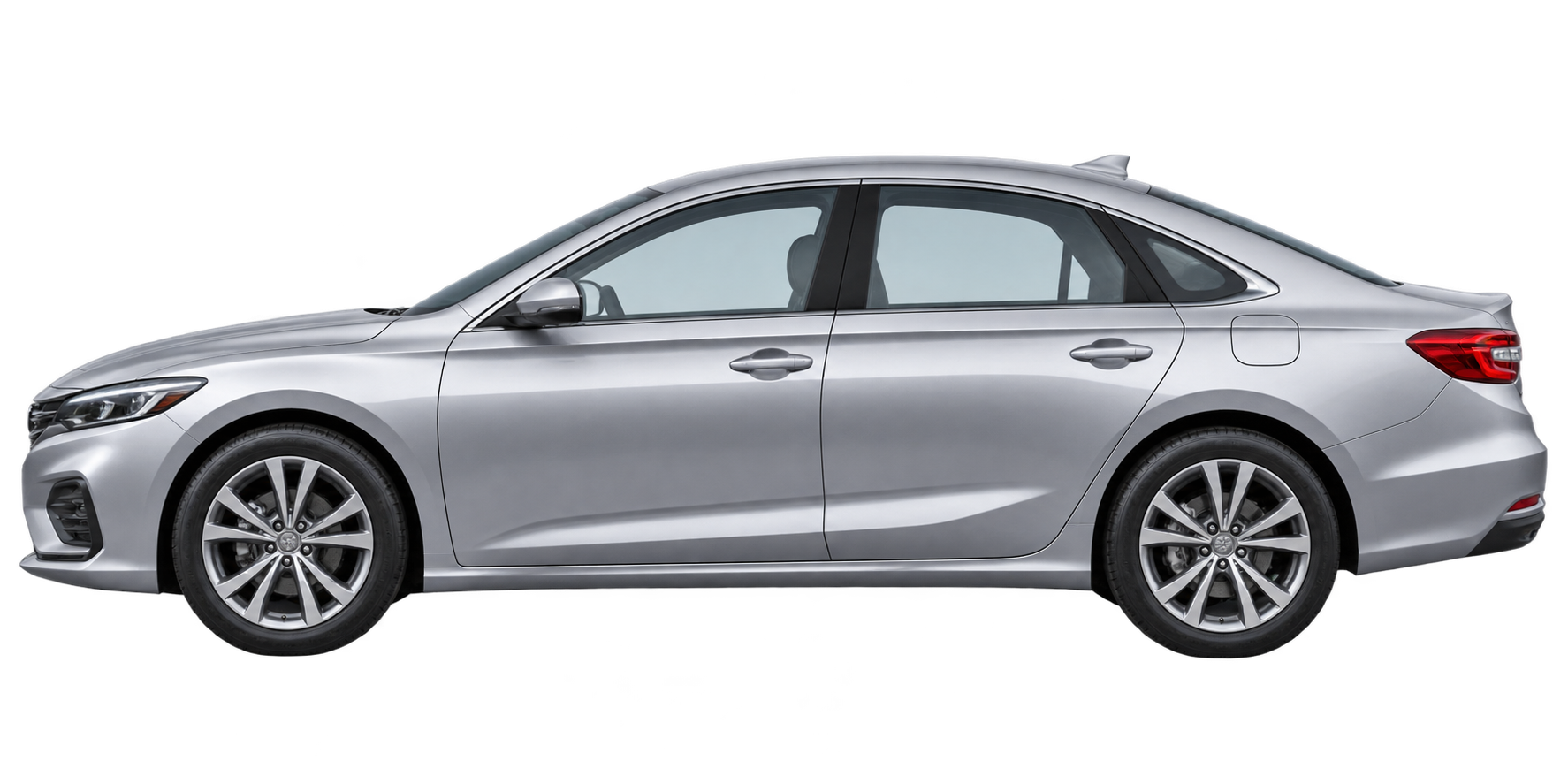 Illustrative sedan studio cutout